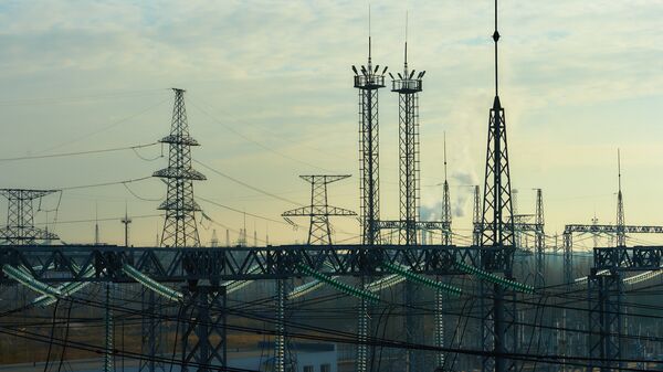 Трансформаторная площадка первой в России электростанции с парогазовым бинарным циклом на базе Северо-Западной ТЭЦ в Санкт-Петербурге