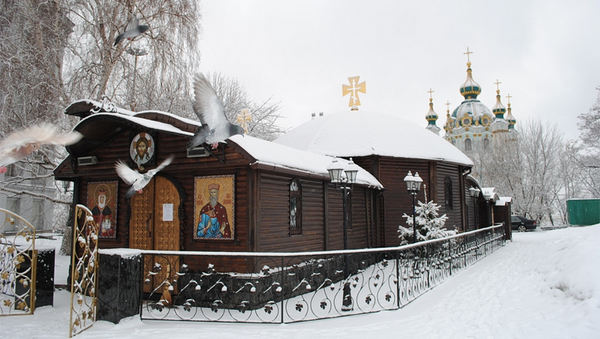 На территории Десятинного монастыря в Киеве. Архивное фото