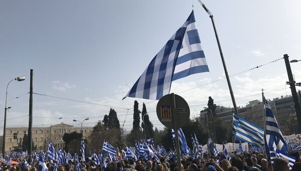 Митинг в Афинах, Греция. Архивное фото