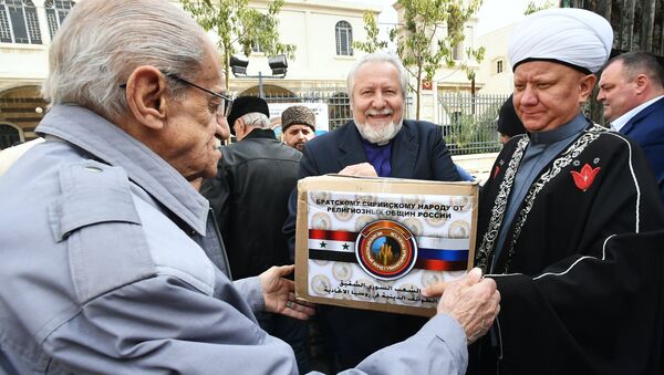 Доставка гуманитарной помощи от религиозных общин России в Сирию