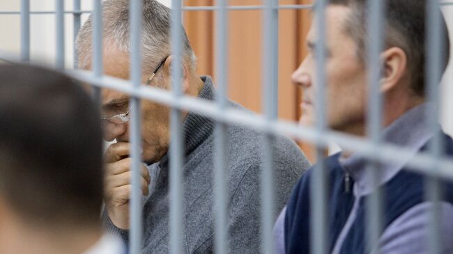 Бывший губернатор Сахалинской области Александр Хорошавин во время оглашения приговора в Южно-Сахалинском городском суде