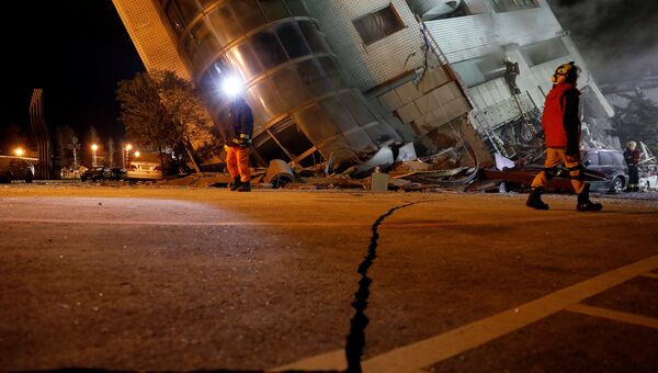 Ликвидация последствий землетрясения в уезде Хуалянь на Тайване. 7 февраля 2018