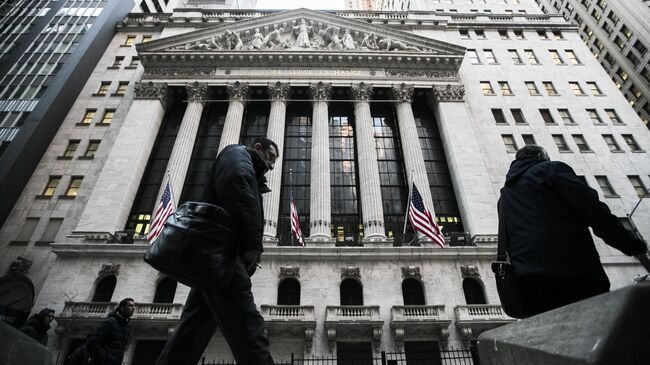 Здание Нью-Йоркской фондовой биржи. 6 февраля 2018