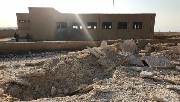 Последствия обстрела турецкой артиллерией водоочистной станции в пригороде Африна, Сирия. архивное фото