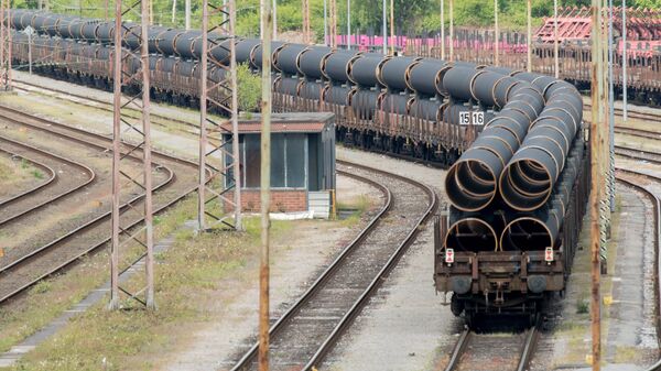 Ежедневная доставка труб из Мюльхайма в Мукран для газопровода Северный поток ‑ 2