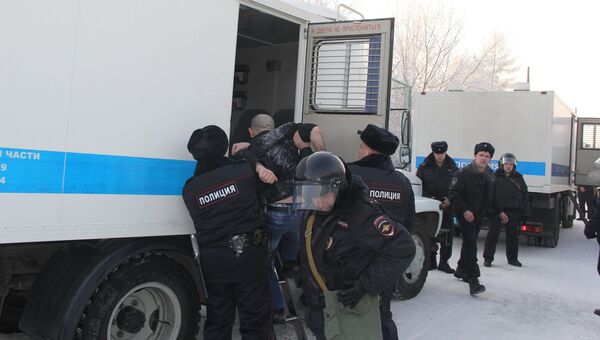 Полицейские пресекли акт неповиновения в Центре временного содержания иностранных граждан под Красноярском. 7 февраля 2018