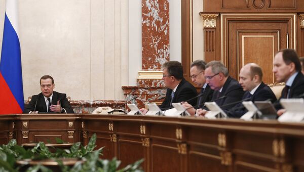 Председатель правительства РФ Дмитрий Медведев проводит заседание правительства РФ. 8 февраля 2018
