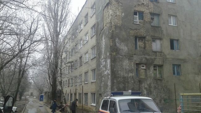 Обрушение кирпичной кладки стены жилого дома в Ставропольском крае. 8 февраля 2018