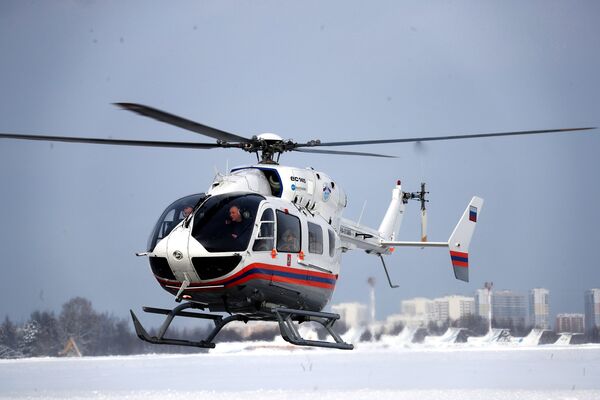 Вертолет Eurocopter EC 145 Московского авиационного центра Вертолет Eurocopter EC 145 Московского авиационного центра