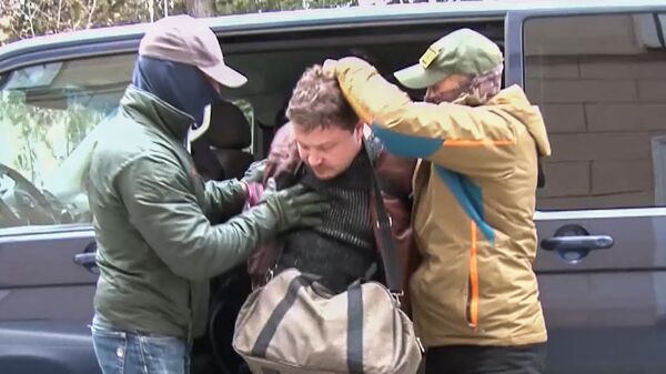 Гражданин Украины Константин Давыденко, задержанный сотрудниками ФСБ РФ в Симферополе за шпионаж. 12 февраля 2018