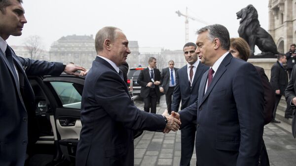 Президент РФ Владимир Путин и премьер-министр Венгрии Виктор Орбан