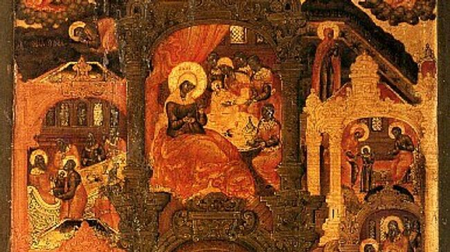 Рождество Пресвятой Богородицы. Фрагмент иконы