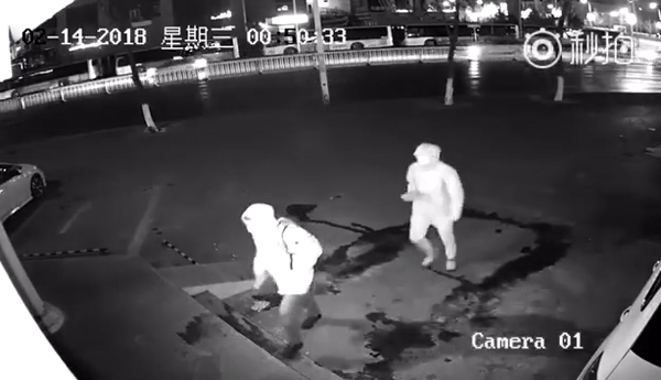 Запись с камеры видеонаблюдения в Шанхае