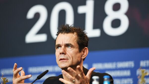 Председатель жюри 68-го Международного кинофестиваля в Берлине режиссер Том Тыквер во время пресс-конференции. 15 февраля 2018