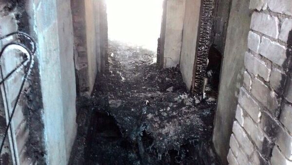 Последствия возгорания в одной из квартир одноэтажного дома, расположенного по улице Специалистов в селе Лозовка Кинель - Черкасского района Самарской области. 14 февраля 2018