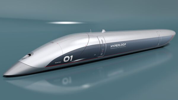 Концепт капсулы Hyperloop Transportation Technologies. Архивное фото