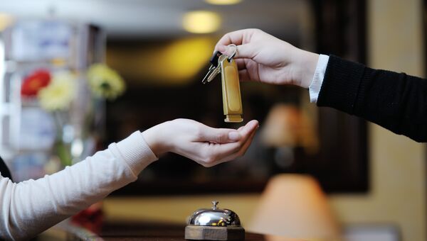 Выдача ключей в отеле