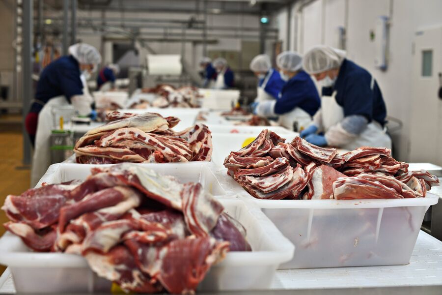 Разделочный цех мясокомбината агрохолдинга АгриВолга