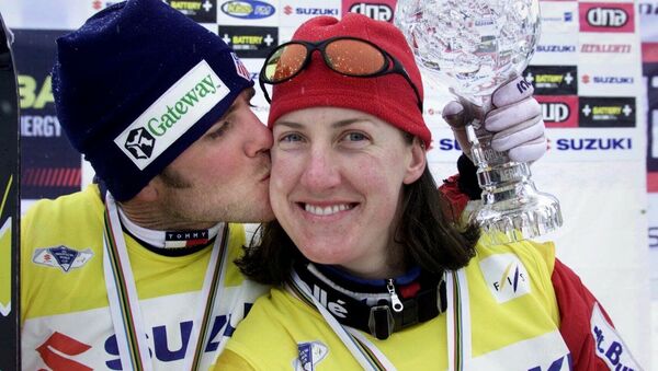Австралийская лыжница Джеки Купер на Чемпионате мира в Финляндии. 10 марта 2001