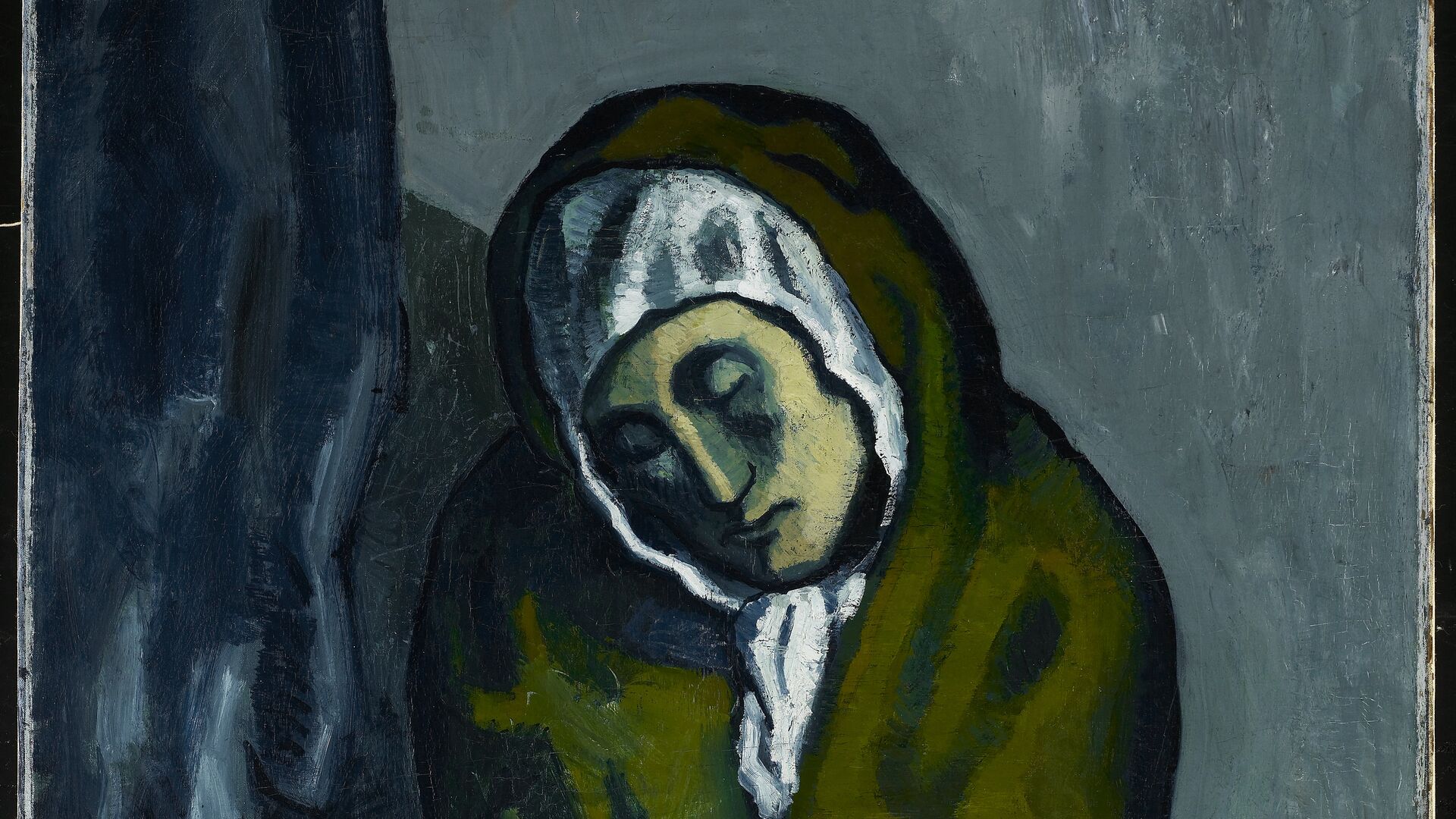  Картина Пабло Пикассо Нищенка, сидящая на корточках, 1902 - РИА Новости, 1920, 20.04.2021