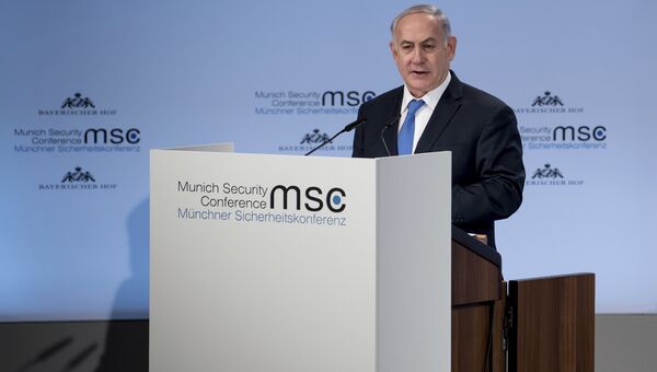 Премьер-министр Израиля Биньямин Нетаньяху на Мюнхенской конференции по безопасности. 18 февраля 2018