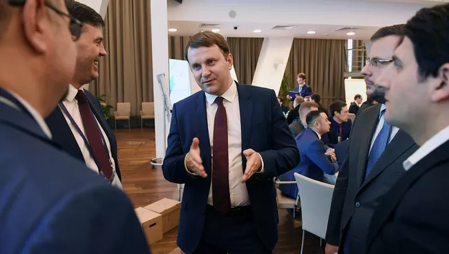 Министр экономического развития РФ Максим Орешкин во время Всероссийского конкурса Лидеры России. Архивное фото