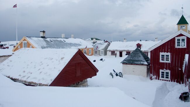 Город Вардё в Финнмарке, Норвегия. Архивное фото