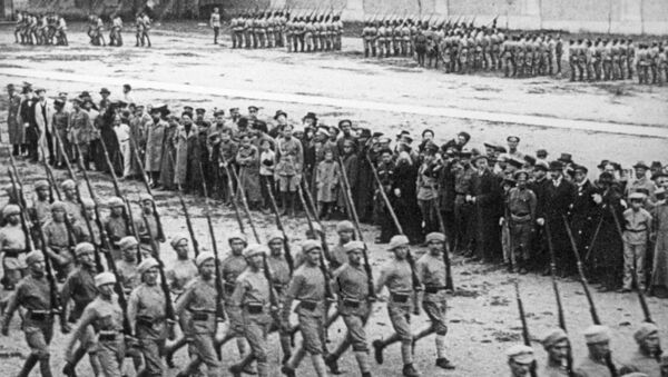 Парад белогвардейских войск в Тифлисе. Лето 1918 года