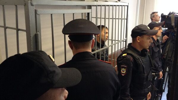 Подозреваемый в организации беспорядков в Екатеринберге Дмитрий Пестриков в зале суда