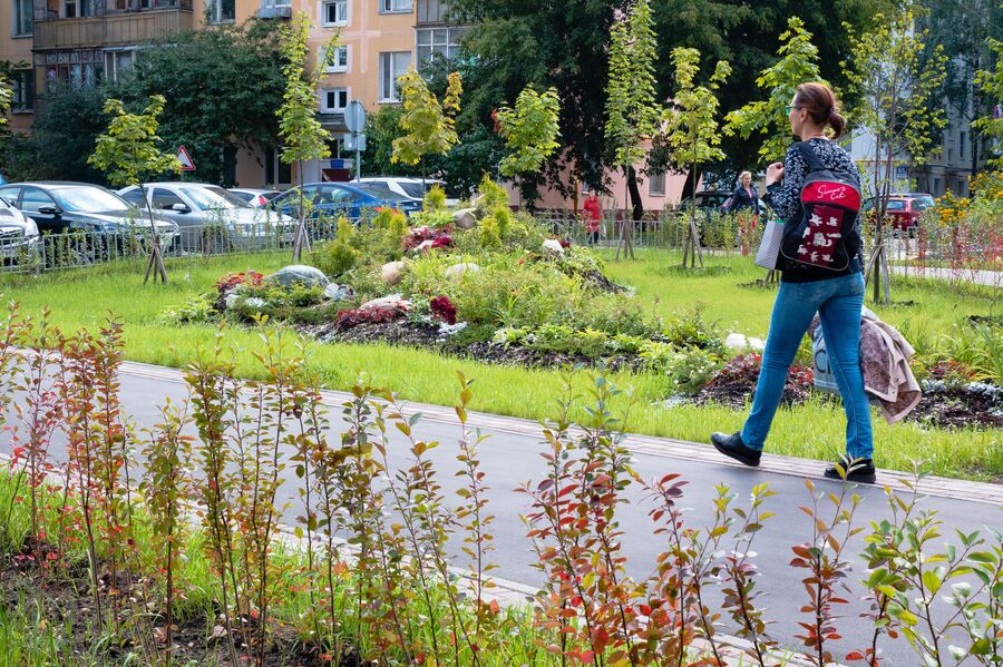 Во дворе жилого дома после благоустроительных работ. Фото предоставлено комплексом городского хозяйства Москвы