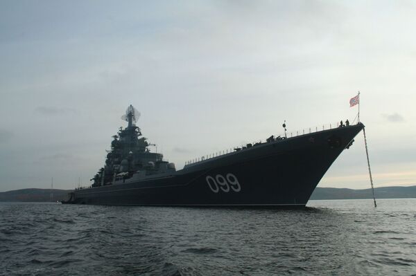 Флагман Северного флота, атомный ракетный крейсер Петр Великий