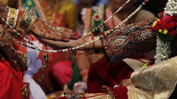 Свадебная церемония в Индии. Архивное фото