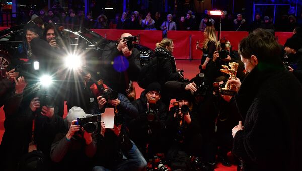 Режиссер Адина Пинтили на церемонии награждения 68-го Берлинского международного кинофестиваля Берлинале - 2018