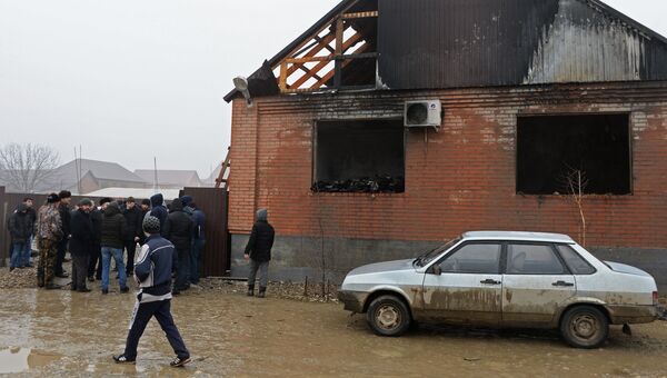 Жилой дом в селе Автуры Шалинского района Чечни, пострадавший от взрыва бытового газа. 27 февраля 2018