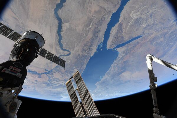 Красное море и Нил снятые астронавтом NASA Скоттом Тингл с борта МКС