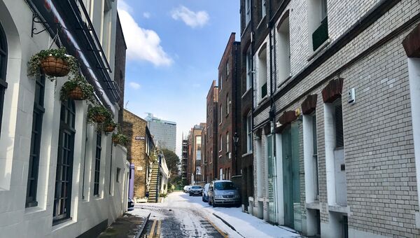 Снег, выпавший на улицах Лондона. 28 февраля 2018