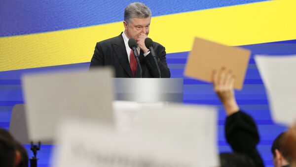 Пресс-конференция президента Украины Петра Порошенко в Киеве. 28 февраля 2018