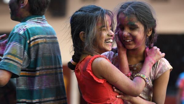 Фестиваль красок Холи в Хайдарабаде