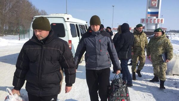 Украинские пограничники, переданные российской стороной. 2 марта 2018