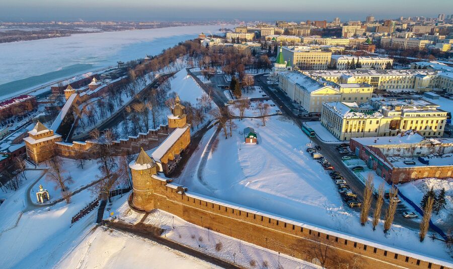 Вид на Нижегородский кремль
