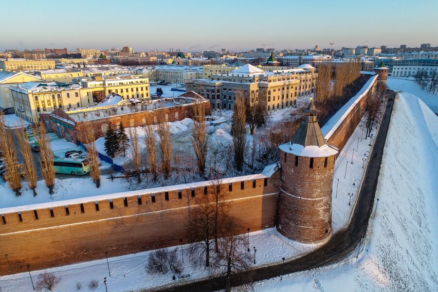 Вид на Нижегородский кремль