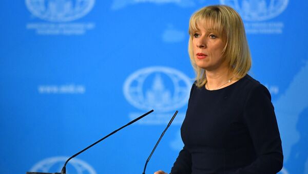 Официальный представитель министерства иностранных дел РФ Мария Захарова во время брифинга по текущим вопросам внешней политики. Архивное фото