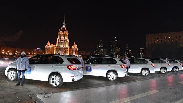 Автомобили немецкой марки BMW, подаренные российским спортсменам - победителям и призерам XXIII зимних Олимпийских игр в Пхенчхане