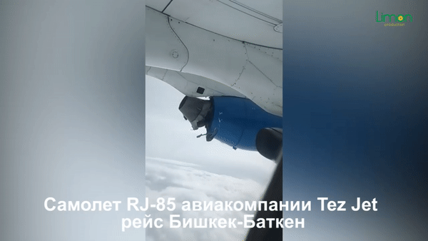 Опубликовано видео посадки в Бишкеке самолета без двигателя