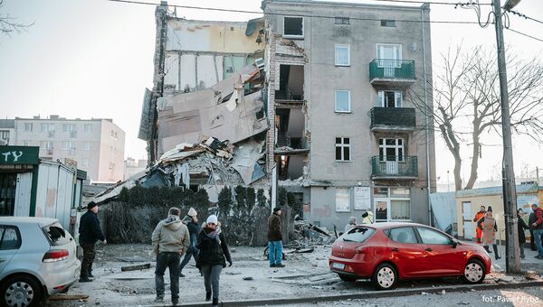 Обрушение жилого дома в городе Познань, Польша. 4 марта 2018