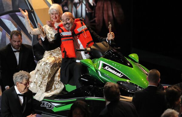 Марк Бриджес и Хелен Миррен на церемонии вручения премии Оскар
