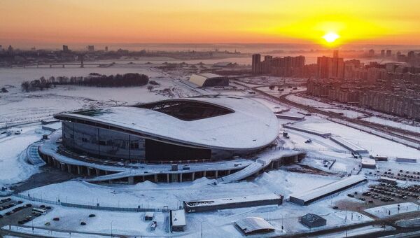 Вид на стадион Казань Арена