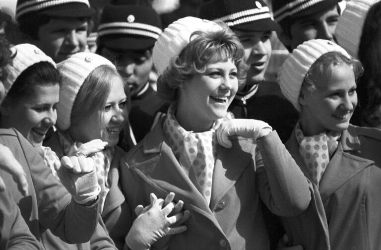 Участники спортивного первомайского парада