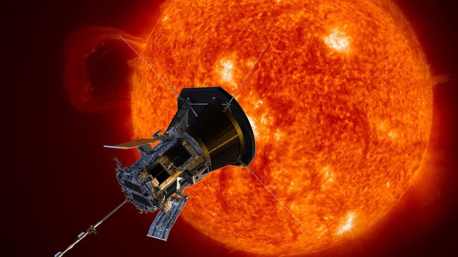 Зонд Parker Solar Probe в представлении художника