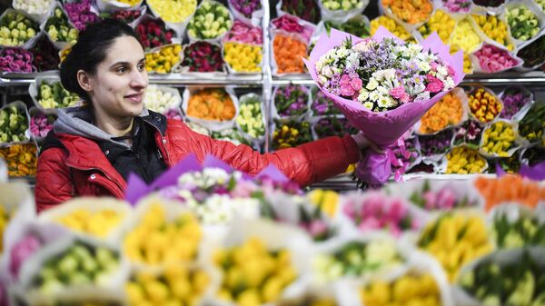 Продажа цветов в Международный женский 